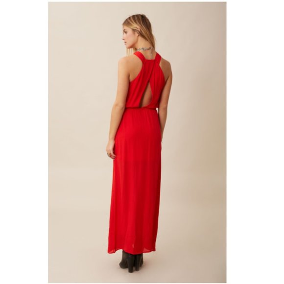 Rory Beca Silk Dress Fula Knot Front Red M NWT - Picture 5 of 10